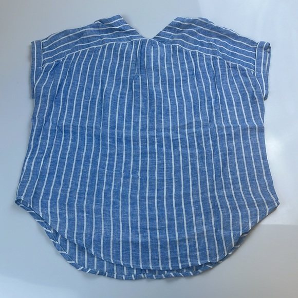 Rails Jeri St Germain Striped Linen Blouse S131-29 - Picture 6 of 6